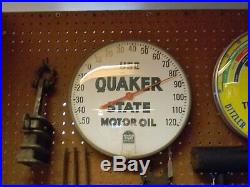 12'' Original Use Quaker State Motor Oil Vintage Advertising Thermometer