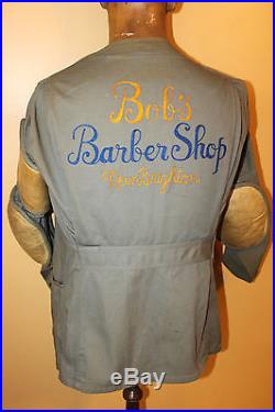15 VTG Gas Oil Chainstitch Embroidered Work Shop Garage Coat Jacket Coveralls