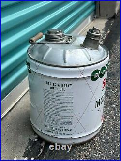 #1870 Vintage CONOCO Super Motor Oil Heavy Duty 5 Gallon Empty Can no. 16