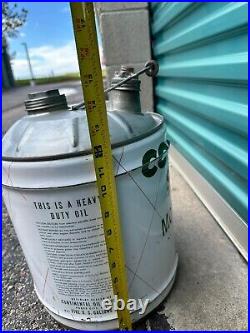 #1870 Vintage CONOCO Super Motor Oil Heavy Duty 5 Gallon Empty Can no. 16