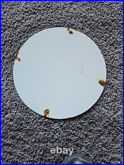 1949 Vintage''presto-lite'' Batteries Porcelain Pump Plate 11.75 Inch