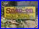 1950'S Vintage Snap-On Tools Porcelain Sign Garage Sign Interchangeable Socket