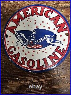 1950's Vintage American Gas Station Porcelain Sign