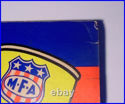 1960s RARE OLD VINTAGE MFA OIL SIGN OIL CAN ADVERTISING SIGN MFA GOLD BOND OIL