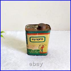 1960s Vintage Synpro Double Boiled Linseed Oil Advertising Tin Can Unused Rare