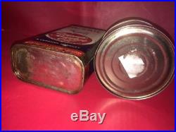 2 Vintage Huskie Oil Grease Can original Advertising Canadian Products Canada