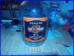 20 Vintage 5 Gallon Harley Davidson Oil Can Style Jug With N. O. S. Sticker