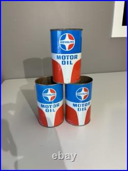 (3) Vintage Canadian Royalite Oil Quart Tins