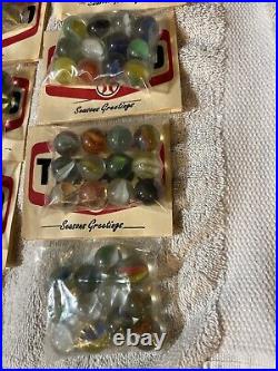 35 Bags Vintage Texaco Marbles Rare Seasons Greetings Gas Oil Advertising