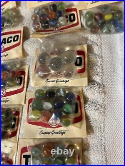 35 Bags Vintage Texaco Marbles Rare Seasons Greetings Gas Oil Advertising