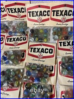 35 Bags Vintage Texaco Marbles Rare Seasons Greetings Gas Oil Advertising