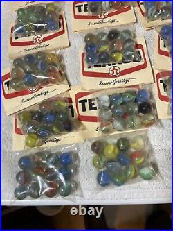 35 Bags Vintage Texaco Marbles Rare Seasons Greetings Gas Oil Advertising