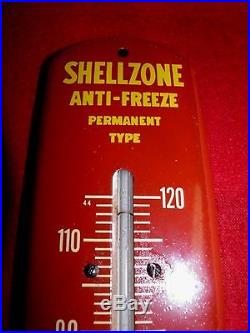 40-50s Vintage Shell Oil ShellZone Antifreeze vintage thermometer Gas Oil RARE