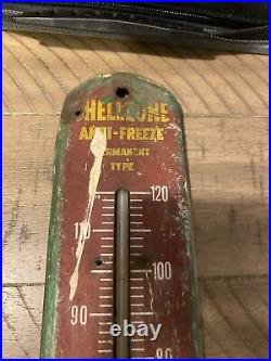 40-50s Vintage Shell Oil Shellzone Antifreeze Vintage Thermometer Gas Oil Rare
