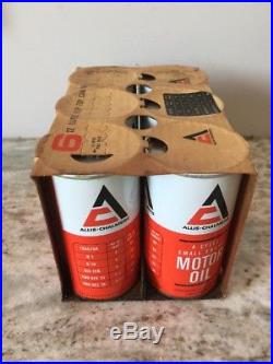 6 pack Vintage NOS Allis Chalmers 4 Cycle Oil 12 Ounce Metal Can Full Unopened