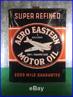 Aero Eastern Oil Can 2 Gallon Motor Metal Nice Portland OR Vintage Rare