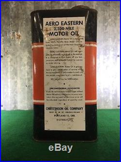 Aero Eastern Oil Can 2 Gallon Motor Metal Nice Portland OR Vintage Rare