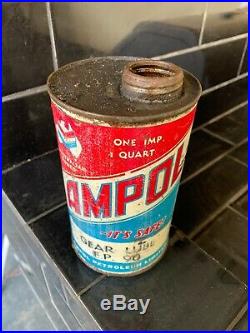 Ampol Chevron 1 Quart Vintage Gearlube Collectable Oil Tin