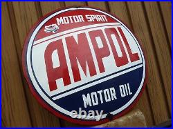 Ampol porcelain sign advertising vintage 20 oil gas USA Chevron Australia