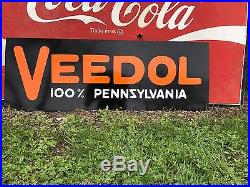 Antique Old Vintage 1920's Style Veedol Motor Oil Greases Gas Sign 43