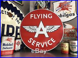 Antique Vintage Old Style Flying A 22 Gas Garage Oil Sign