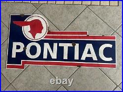 Antique style vintage look GM Pontiac dealer service Indian head parts sign