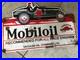 Antique style vintage look Mobiloil Gargoyle race car dealer sales service sign