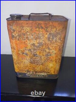 Around the World Motor Oil Vintage 2 Gallon Can