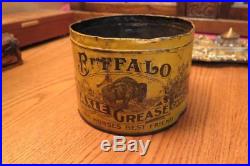 BUFFALO OIL Prairie Cities Oil Co Axle Grease vintage collectable Tin