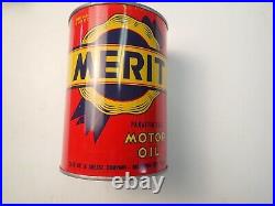 Beautiful Vintage Merit Oil 1 Qt Unopened 1940s 1950s