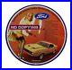 CAR OIL Ford 1972 Mustang PORCELAIN VINTAGE STYLE GAS PUMP SIGN