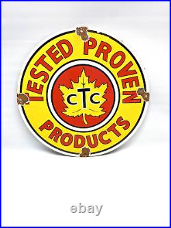 CTC Products Tested Proven Vintage Style Proclain Sign Gasoline Motor Oil Plate