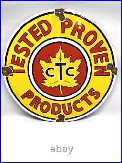 CTC Products Tested Proven Vintage Style Proclain Sign Gasoline Motor Oil Plate