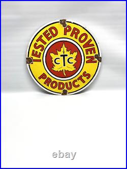 CTC Products Tested Proven Vintage Style Proclain Sign Gasoline Motor Oil Plate