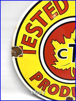 CTC Products Tested Proven Vintage Style Proclain Sign Gasoline Motor Oil Plate