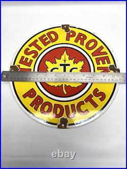 CTC Products Tested Proven Vintage Style Proclain Sign Gasoline Motor Oil Plate