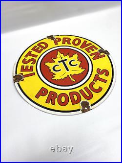 CTC Products Tested Proven Vintage Style Proclain Sign Gasoline Motor Oil Plate