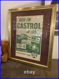 Castrol Poster Framed 70x60cm Vintage Oil Advertising UK Castrol Poster Framed 70x60cm Vintage Oil Advertising UK
