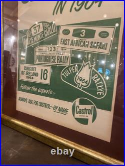 Castrol Poster Framed 70x60cm Vintage Oil Advertising UK Castrol Poster Framed 70x60cm Vintage Oil Advertising UK