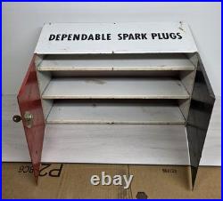Champion Vintage Spark Plug Service Station Metal Cabinet Oil Gas USA