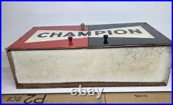Champion Vintage Spark Plug Service Station Metal Cabinet Oil Gas USA