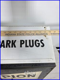 Champion Vintage Spark Plug Service Station Metal Cabinet Oil Gas USA