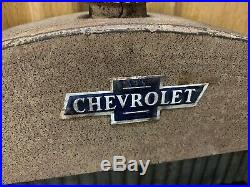 Chevrolet Radiator Shelf Sign Metal Wall Decor Vintage Style Gas Oil Can Display