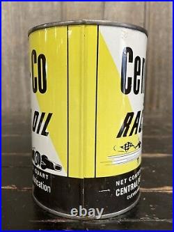 Cool Vintage 1 Qt Cen-or-co Super Racing Motor Oil Tin Can Race Car Advertising