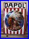 Dapol porcelain sign 25 advertising vintage gasoline oil gas USA pump station