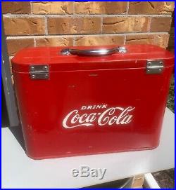 EXCELLENT CONDITION Vintage RARE Coca-Cola Airline Cooler GAS OIL SODA Minty
