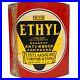 Early Original Vintage Curved Ethyl Gasoline Gas & Oil Pump Plate Tin Sign NR