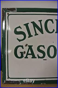 Early Vintage Original Sinclair Oil Gasoline Porcelain Pricer No Reserve