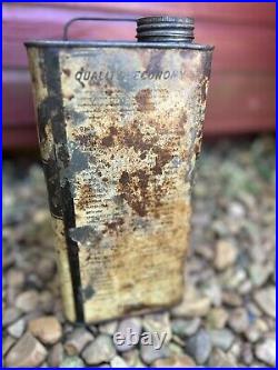Early Vintage REDOCO Red Head Oil Company 2 Gallon Metal Motor Oil Can