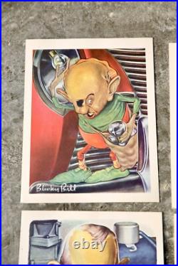 Esso Motor Oil Advertising sign Promo Car Prints 1940s Vintage Cartoon Goblin